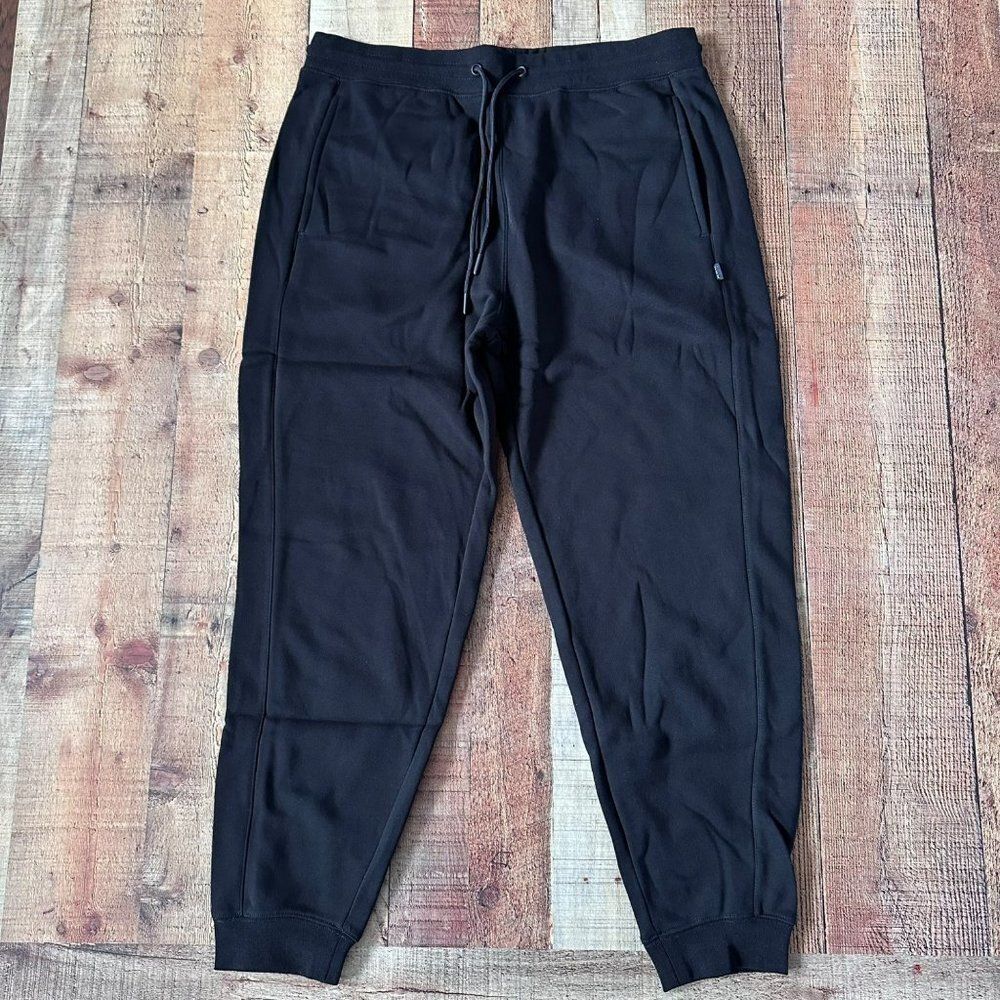CSG Black cuff fleece pants with drawstring Women's 2XL